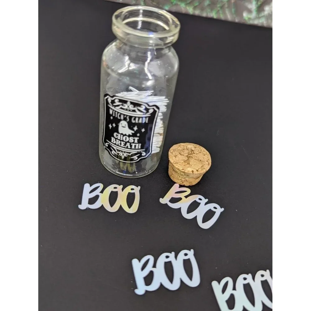 Target Bullseye Halloween 2021 Set of 8 Mini Filled Potion Glass Bottles Glitter